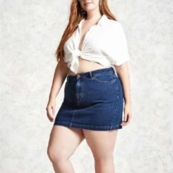 Forever 21 Skirts Denim Mini Skirt Poshmark